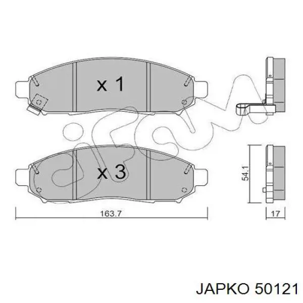 Sapatas do freio dianteiras de disco Japko 50121 preço, a partir de 32,67 USD