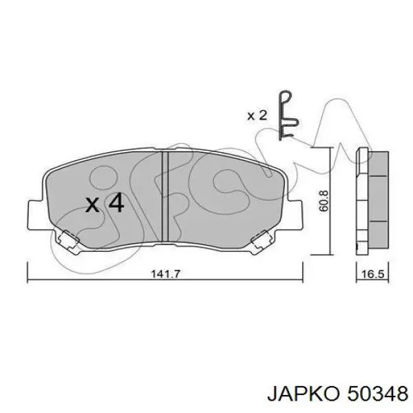 Compre 50348 Japko Sapatas do freio dianteiras de disco