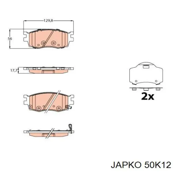 Sapatas do freio dianteiras de disco Japko 50K12 preço, a partir de 29,45 USD