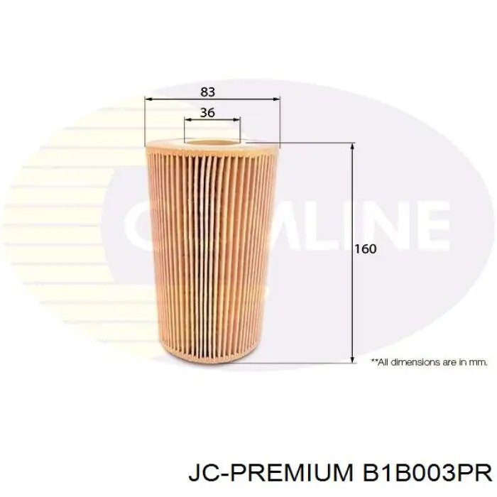 B1B003PR JC Premium Filtro de óleo