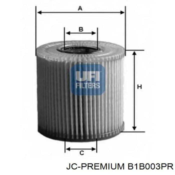 Filtro de óleo B1B003PR JC Premium