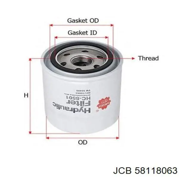 Filtro da Caixa Automática de Mudança JCB 58118063 preço, a partir de 7,57 USD