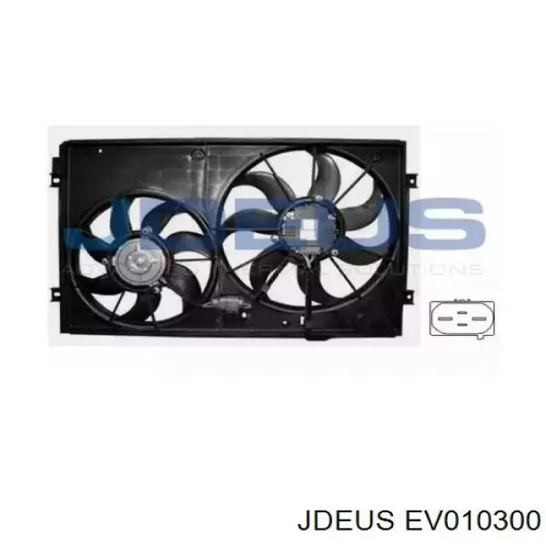 EV010300 Jdeus Difusor do radiador de esfriamento