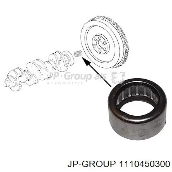 Rolamento de suporte da árvore primária da Caixa de Mudança (rolamento de centragem de volante) JP Group 1110450300 preço, a partir de 4,42 USD