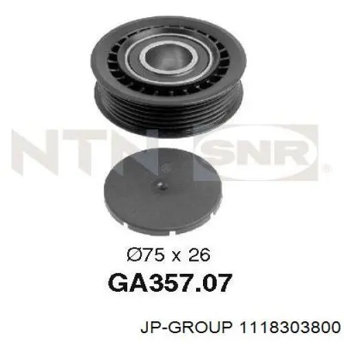 Rolo de reguladora de tensão da correia de transmissão JP Group 1118303800 preço, a partir de 25,85 USD