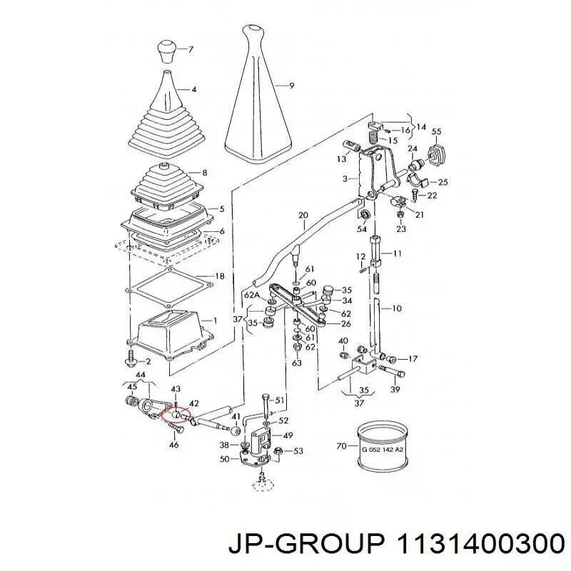 Compre 1131400300 JP Group Bucha do mecanismo de mudança (de ligação)