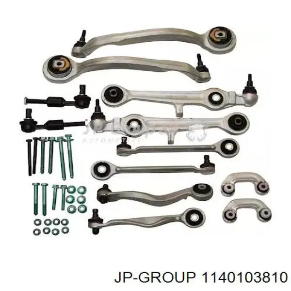 Kit de braços oscilantes de suspensão dianteira JP Group 1140103810 preço, a partir de 290,50 USD