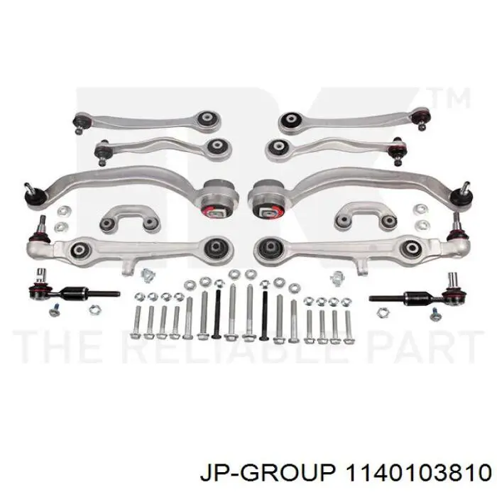 Compre 1140103810 JP Group Kit de braços oscilantes de suspensão dianteira