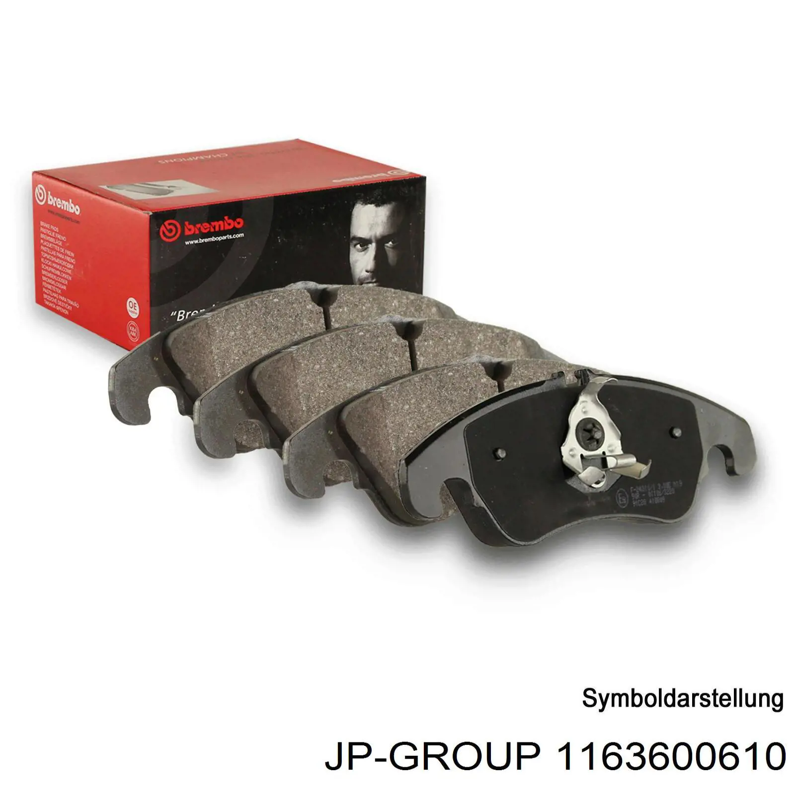 Compre 1163600610 JP Group Sapatas do freio dianteiras de disco