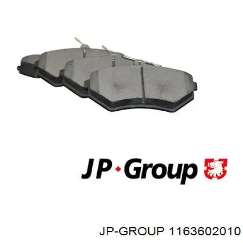 Sapatas do freio dianteiras de disco JP Group 1163602010 preço, a partir de 24,70 USD