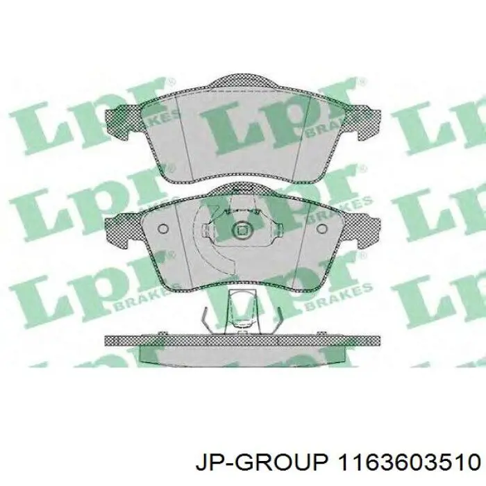 Compre 1163603510 JP Group Sapatas do freio dianteiras de disco