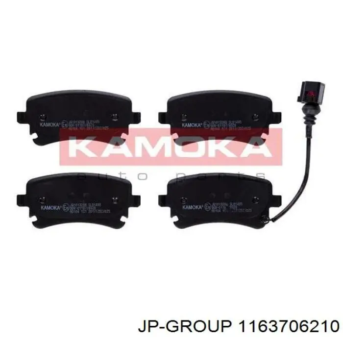 Compre 1163706210 JP Group Sapatas do freio traseiras de disco