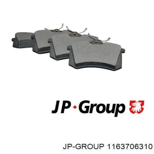 Sapatas do freio traseiras de disco JP Group 1163706310 preço, a partir de 19,06 USD
