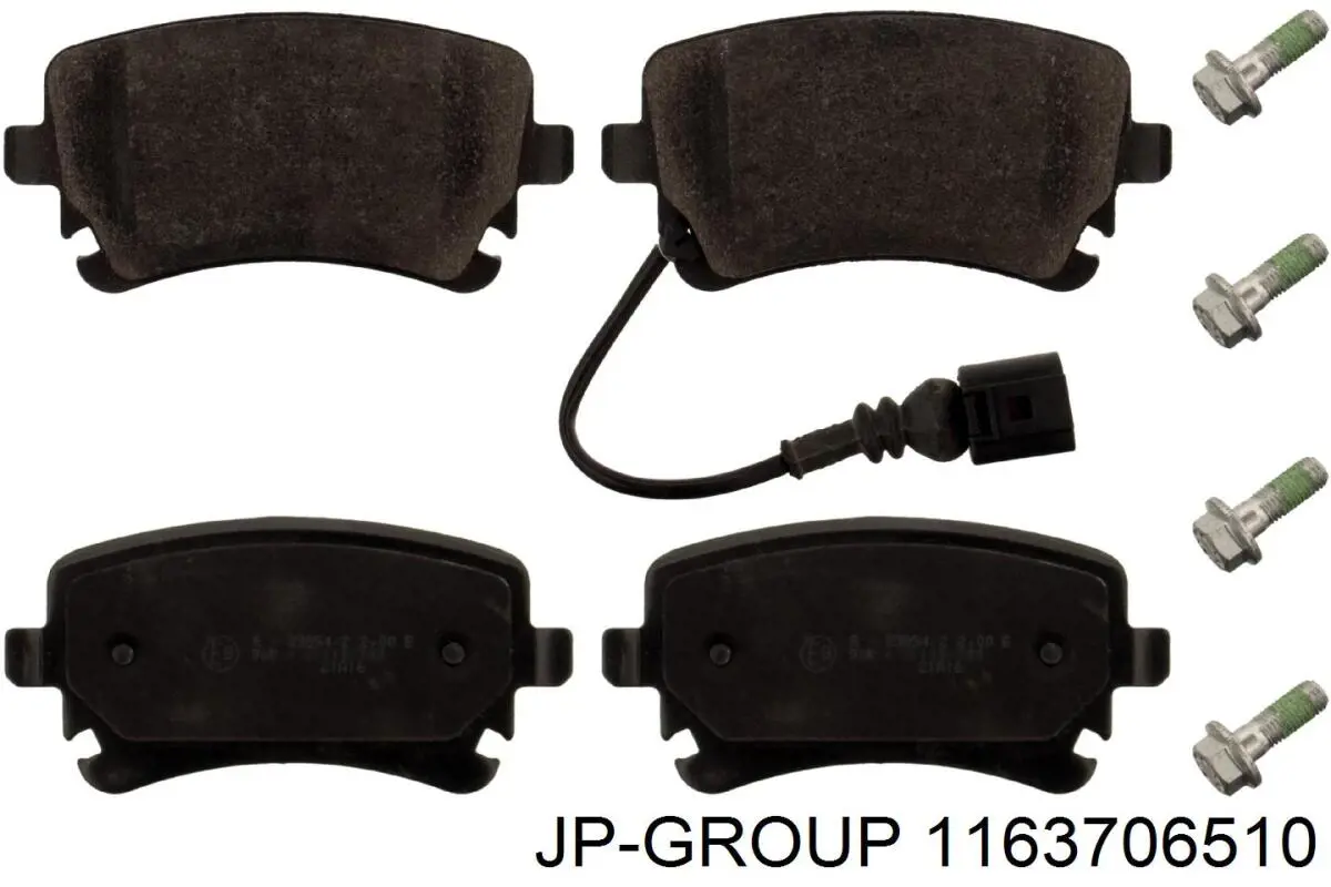 Compre 1163706510 JP Group Sapatas do freio traseiras de disco