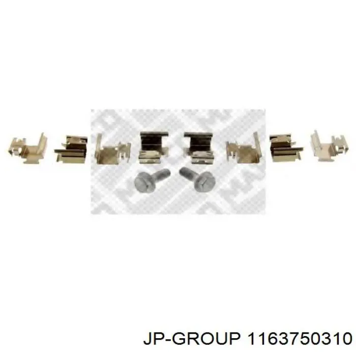 Kit de molas de fixação de sapatas de disco traseiras JP Group 1163750310 preço, a partir de 6,23 USD