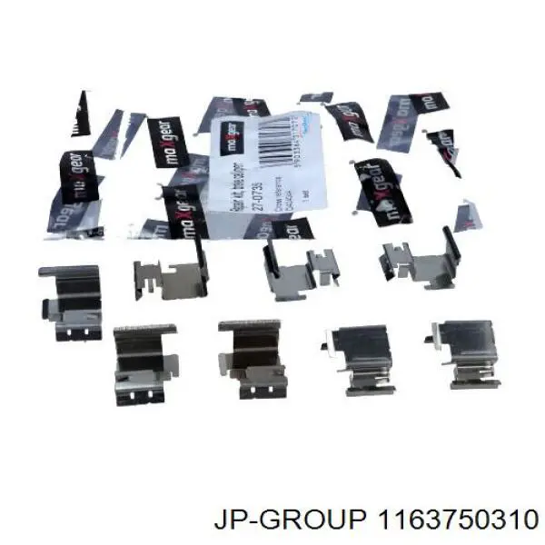 1163750310 JP Group Kit de molas de fixação de sapatas de disco traseiras