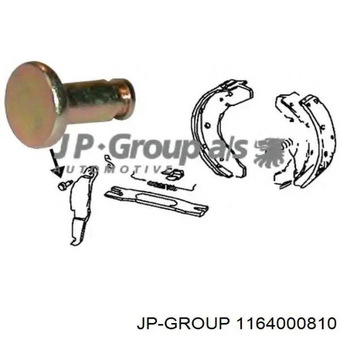 Compre 1164000810 JP Group Kit de reparação das sapatas do freio
