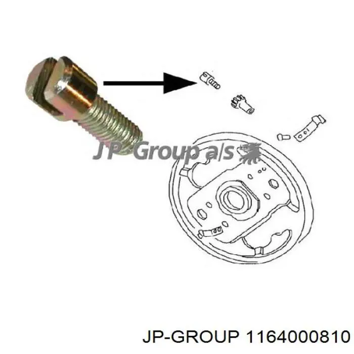 Kit de reparação das sapatas do freio 1164000810 JP Group