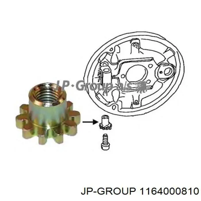 Kit de reparação das sapatas do freio JP Group 1164000810 preço, a partir de 3,87 USD