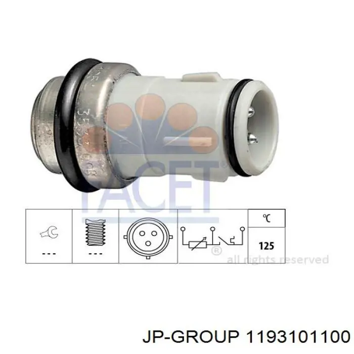 Sensor de temperatura do fluido de esfriamento JP Group 1193101100 preço, a partir de 10,89 USD