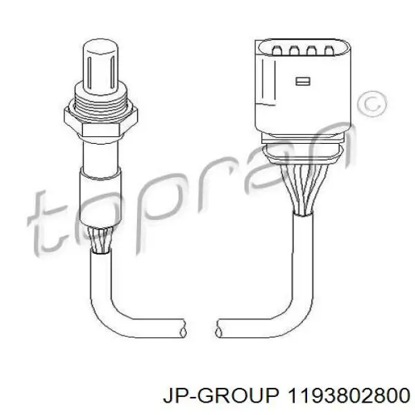 Compre 1193802800 JP Group Sonda lambda, sensor de oxigênio até o catalisador
