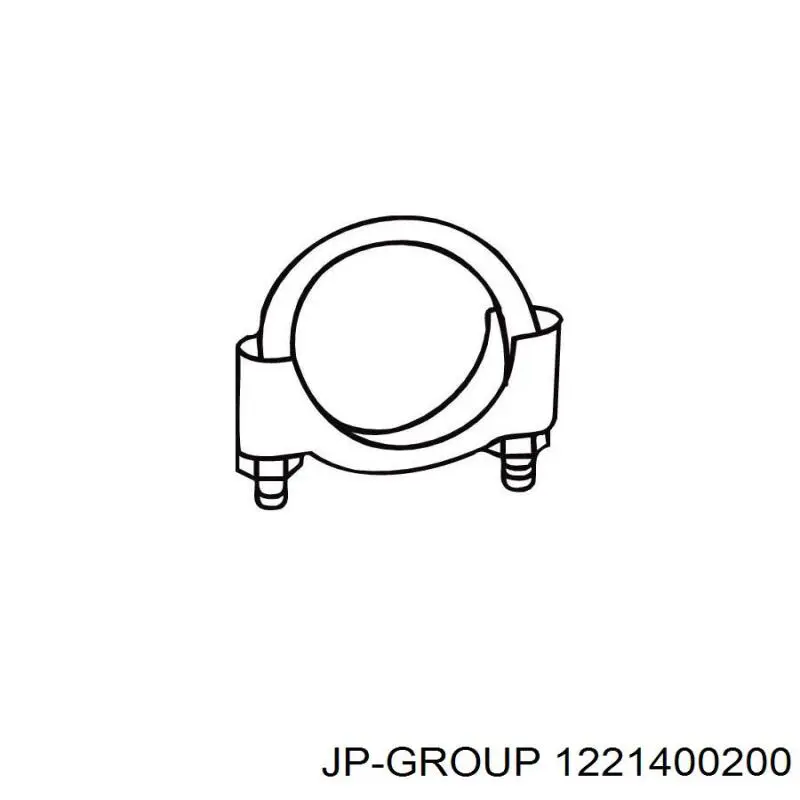 Compre 1221400200 JP Group Braçadeira do silenciador traseira