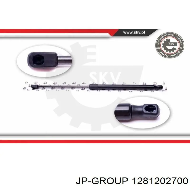 Amortecedor de tampa de porta-malas (de 3ª/5ª porta traseira) JP Group 1281202700 preço, a partir de 15,75 USD