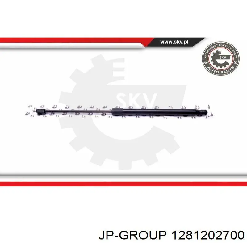 Compre 1281202700 JP Group Amortecedor de tampa de porta-malas (de 3ª/5ª porta traseira)