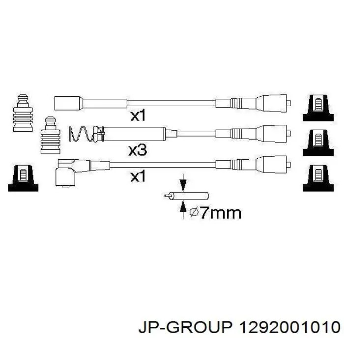 Compre 1292001010 JP Group Fios de alta voltagem, kit
