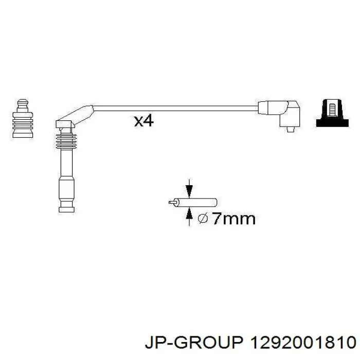 Fios de alta voltagem, kit JP Group 1292001810 preço, a partir de 34,74 USD