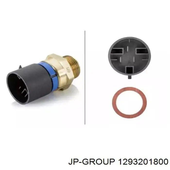 Compre 1293201800 JP Group Sensor de temperatura do fluido de esfriamento (de ativação de ventilador do radiador)