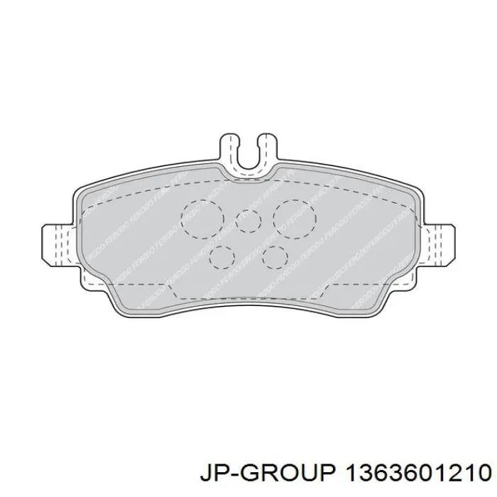 Compre 1363601210 JP Group Sapatas do freio dianteiras de disco