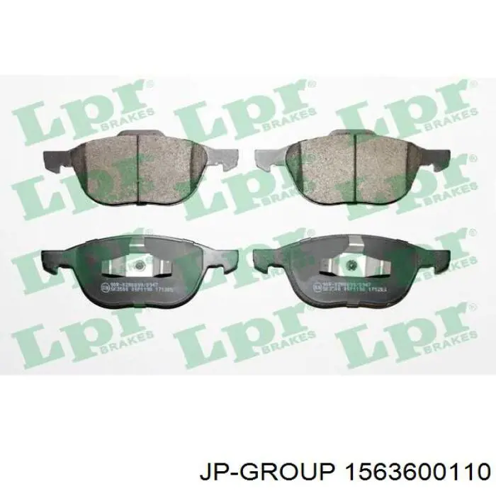 Compre 1563600110 JP Group Sapatas do freio dianteiras de disco
