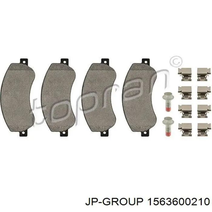 Compre 1563600210 JP Group Sapatas do freio dianteiras de disco