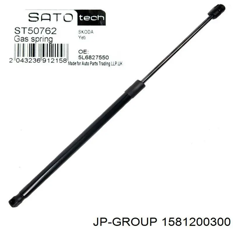 Amortecedor de tampa de porta-malas (de 3ª/5ª porta traseira) JP Group 1581200300 preço, a partir de 14,31 USD