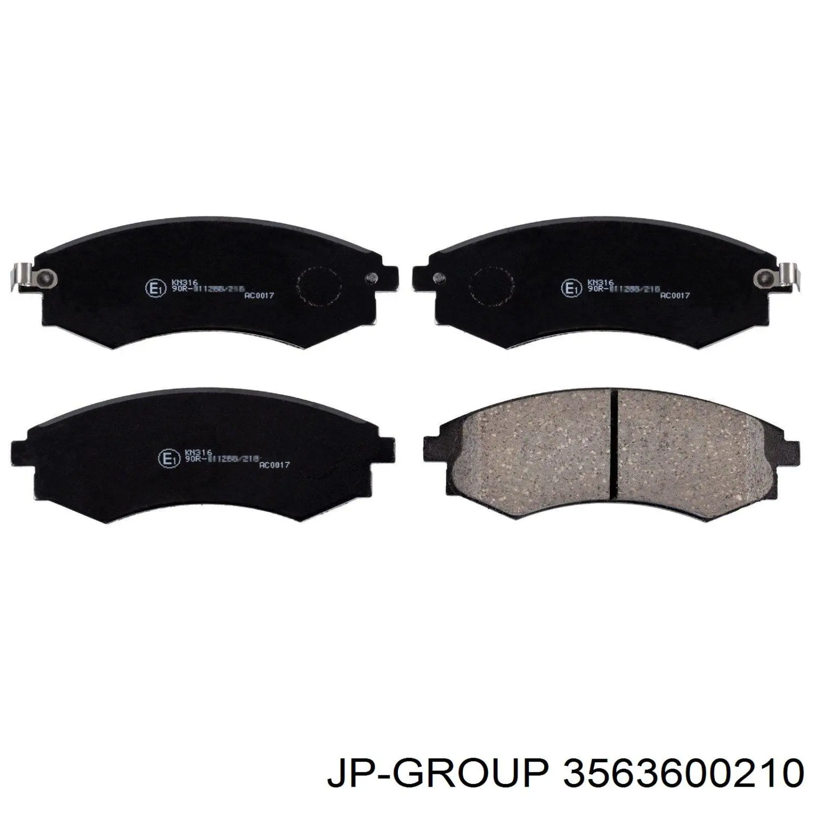 3563600210 JP Group Sapatas do freio dianteiras de disco