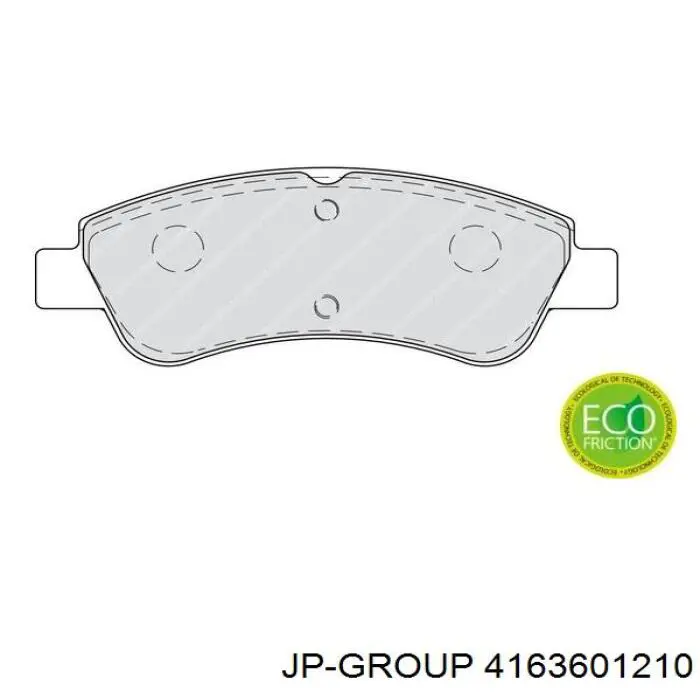 Compre 4163601210 JP Group Sapatas do freio dianteiras de disco