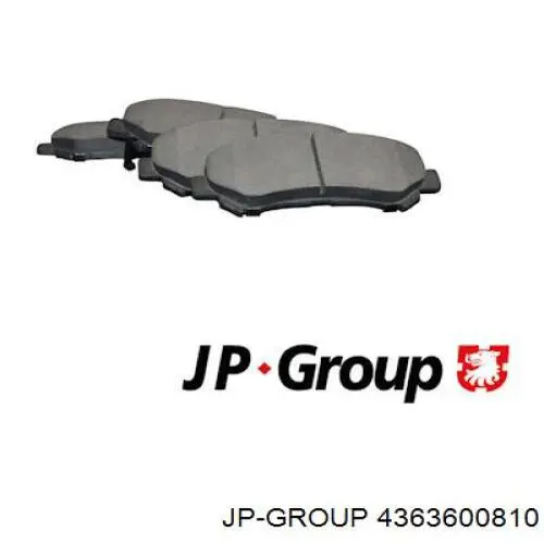 4363600810 JP Group Sapatas do freio dianteiras de disco
