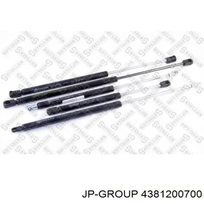 Amortecedor de tampa de porta-malas (de 3ª/5ª porta traseira) JP Group 4381200700 preço, a partir de 12,59 USD