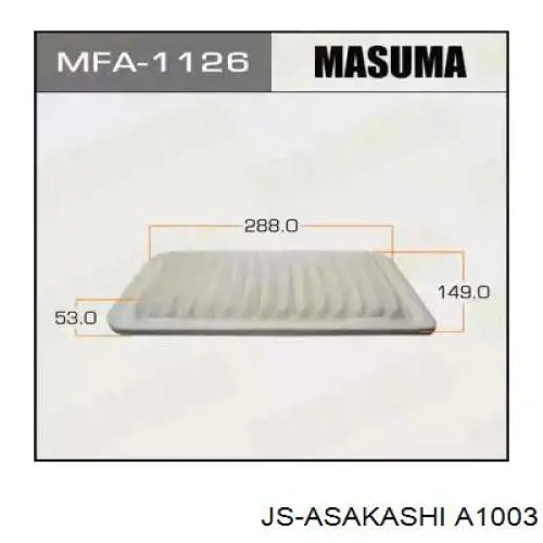 Filtro de ar JS Asakashi A1003 preço, a partir de 9,38 USD