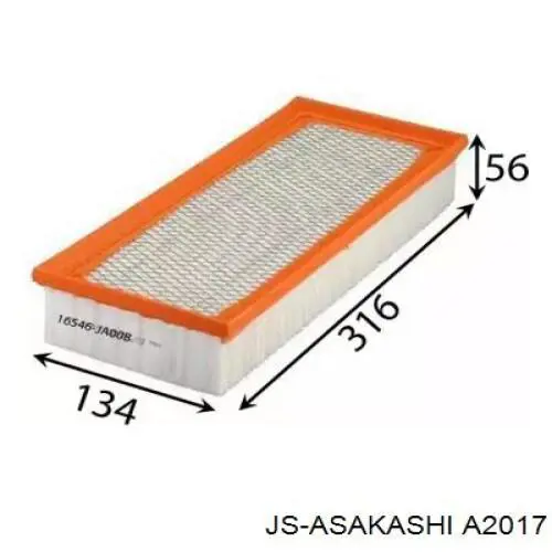 A2017 JS Asakashi Filtro de ar