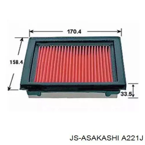 Filtro de ar JS Asakashi A221J preço, a partir de 7,46 USD