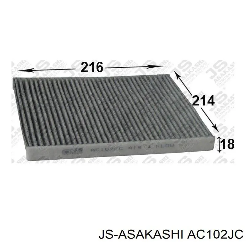 Filtro de salão AC102JC JS Asakashi