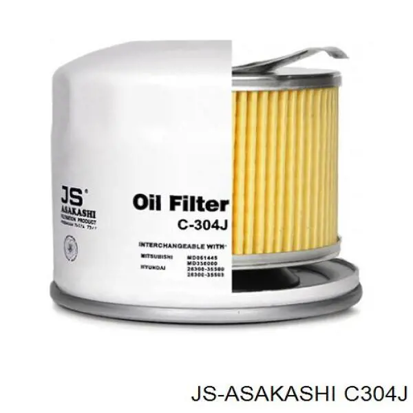 Filtro de óleo JS Asakashi C304J preço, a partir de 4,86 USD