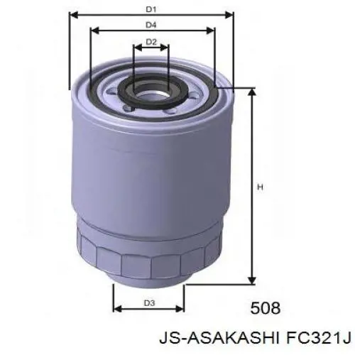 Compre FC321J JS Asakashi Filtro de combustível