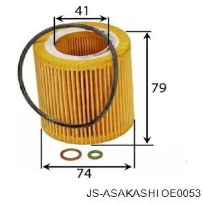 Filtro de óleo JS Asakashi OE0053