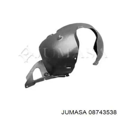 9673768780 Peugeot/Citroen Guarda-barras direito do pára-lama dianteiro
