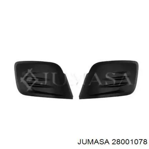 1613564580 Peugeot/Citroen Tampão (grelha) das luzes de nevoeiro do pára-choque dianteiro