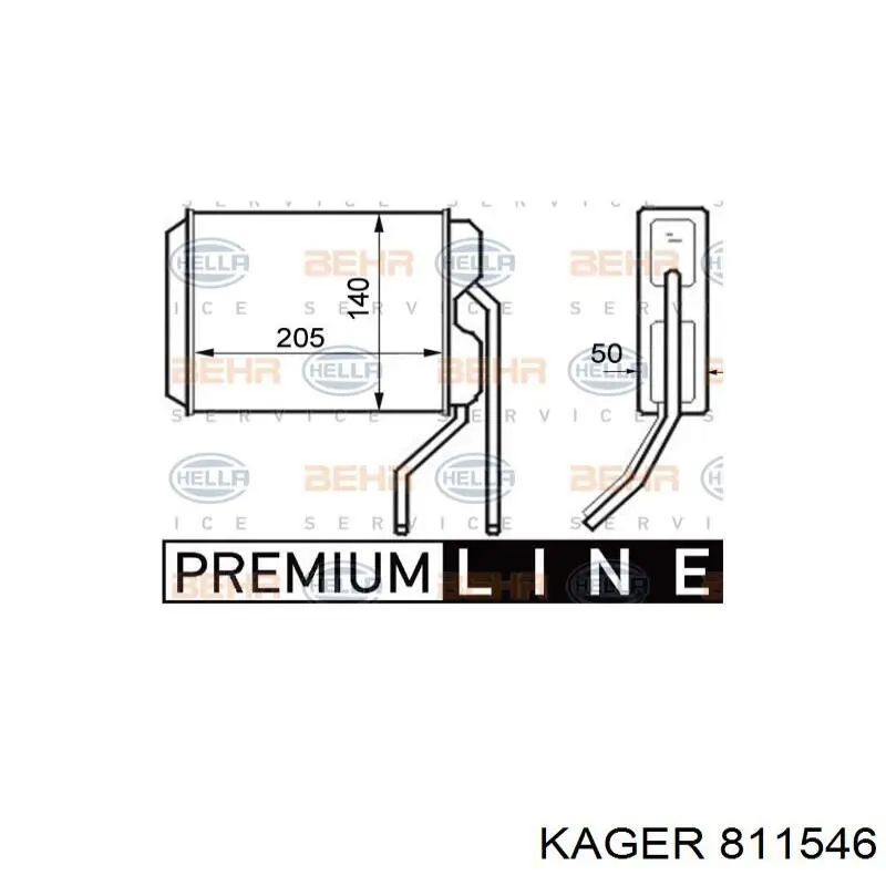 Amortecedor traseiro 811546 Kager