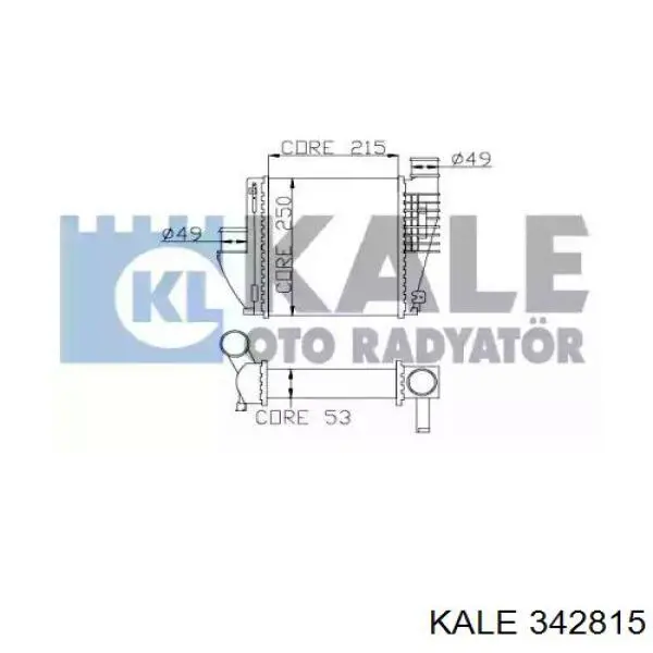 Radiador de intercooler Kale 342815 preço, a partir de 111,73 USD